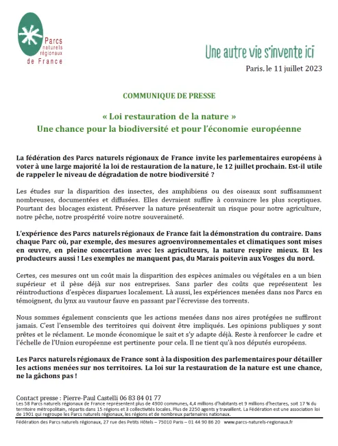 Loi restauration nature