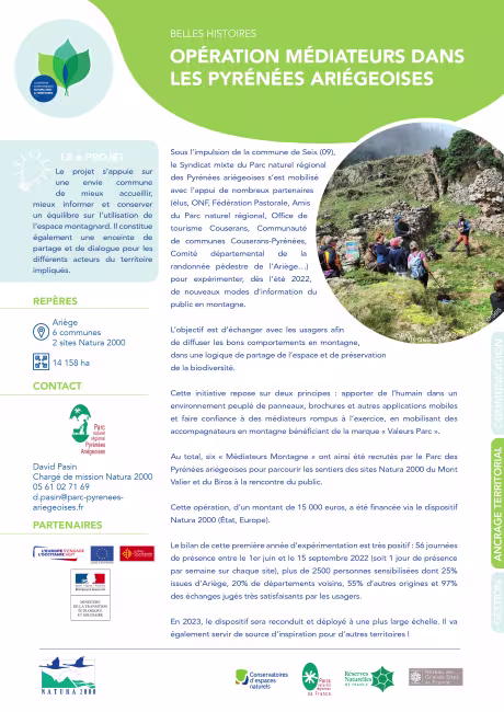 Opération médiateurs dans les Pyrénées Ariégeoises