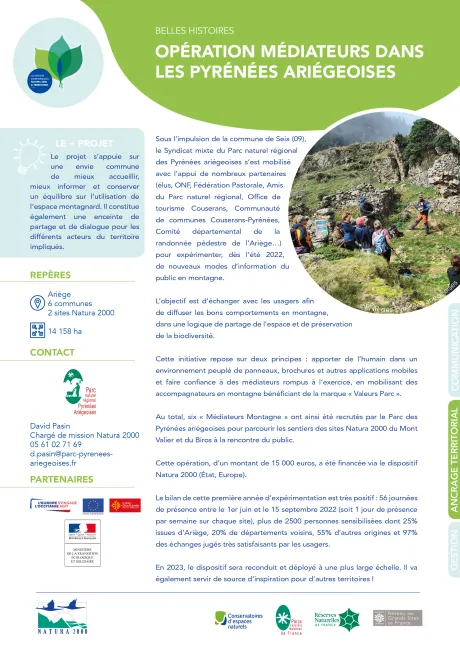 Opération médiateurs dans les Pyrénées Ariégeoises
