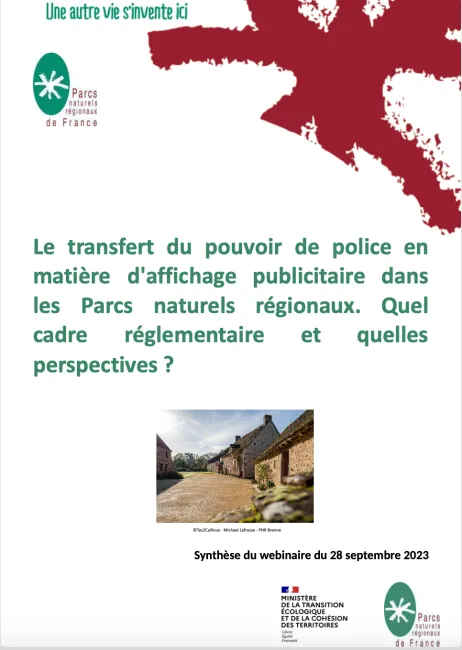Visio-conférence - Le transfert du pouvoir de police en matière d'affichage publicitaire dans les Parcs naturels régionaux. Quel cadre réglementaire et quelles perspectives ?