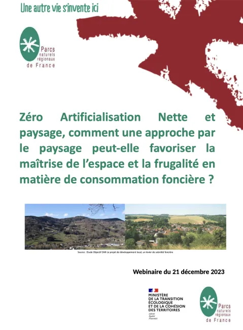 Visio-conférence - ZAN et paysage, comment une approche par le paysage peut-elle favoriser la maîtrise de l’espace et la frugalité en matière de consommation foncière ?