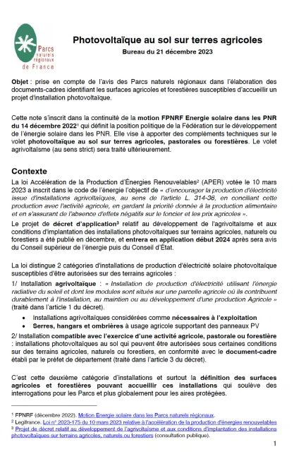 Motion - Photovoltaïque au sol sur terres agricoles