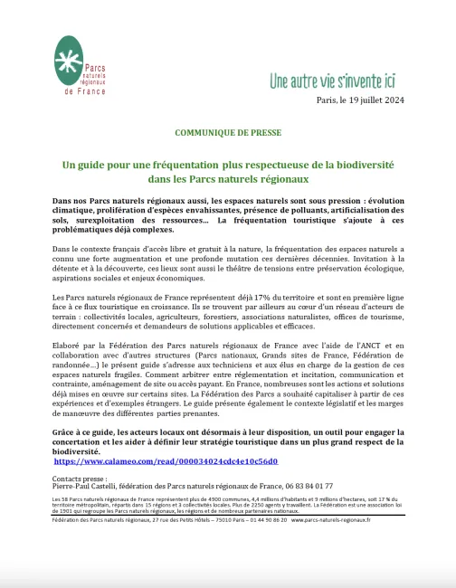 Guide frésuentation touristique CP