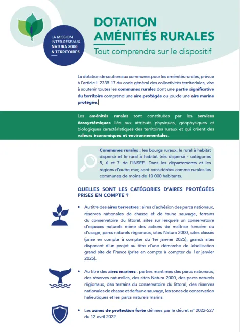 Dotation aménités rurales