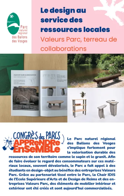 Ballons des Vosges : le design au service des ressources locales, Valeurs Parc terreau de collaborations