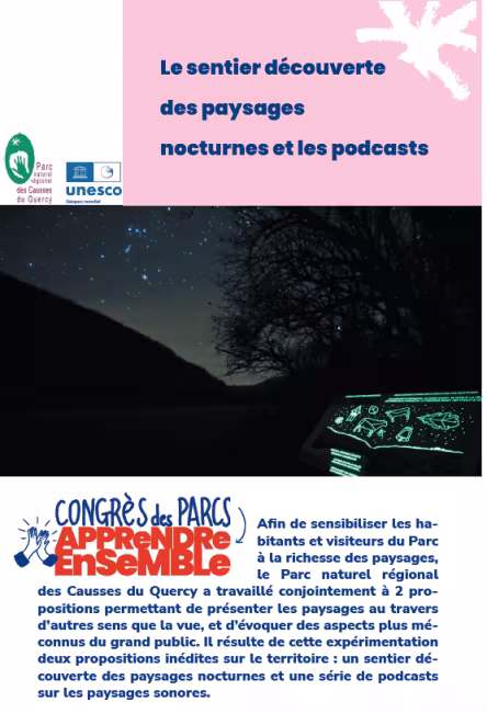 Causses du Quercy : le sentier découverte des paysages nocturnes et les podcasts