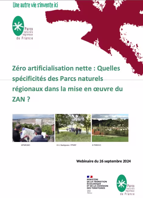 Visio-conference - Zéro artificialisation nette : Quelles spécificités des Parcs naturels régionaux dans la mise en œuvre du ZAN ?
