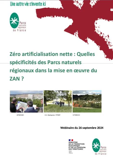 Visio-conference - Zéro artificialisation nette : Quelles spécificités des Parcs naturels régionaux dans la mise en œuvre du ZAN ?