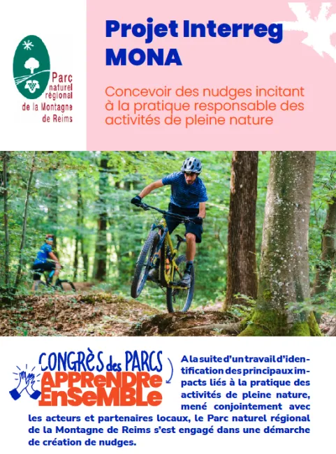 Montagne de Reims : Projet Interreg MONA : concevoir des nudges incitant à la pratique responsable des activités de pleine nature