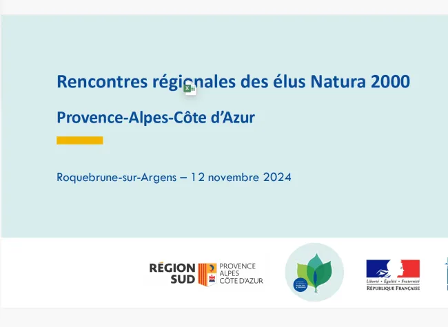 Rencontres régionales des élus Natura 2000 de Provence Alpes Côte d'Azur