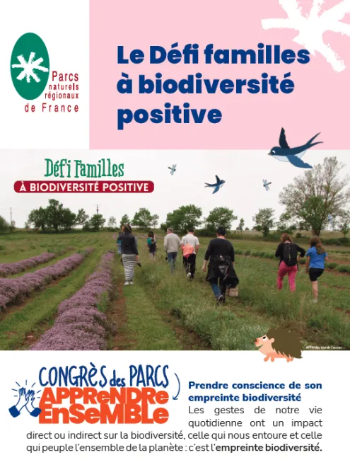 Fédération des Parcs naturels régioonaux de France : le Défi familles à biodiversité positive 