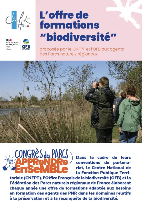 OFB : l'offre de formations “biodiversité” proposée par le CNFPT et l’OFB aux agents des Parcs naturels régionaux