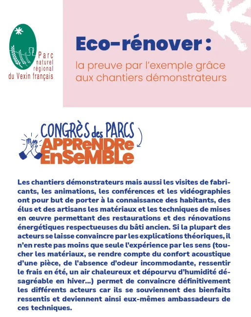 Vexin français : éco-rénover, la preuve par l'exemple grâce aux chantiers démonstrateurs