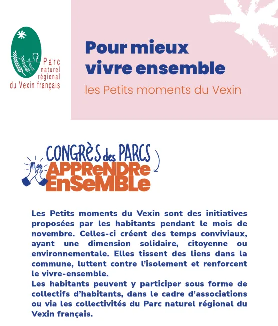 Vexin français : pour mieux vivre ensemble : les Petits moments du Vexin