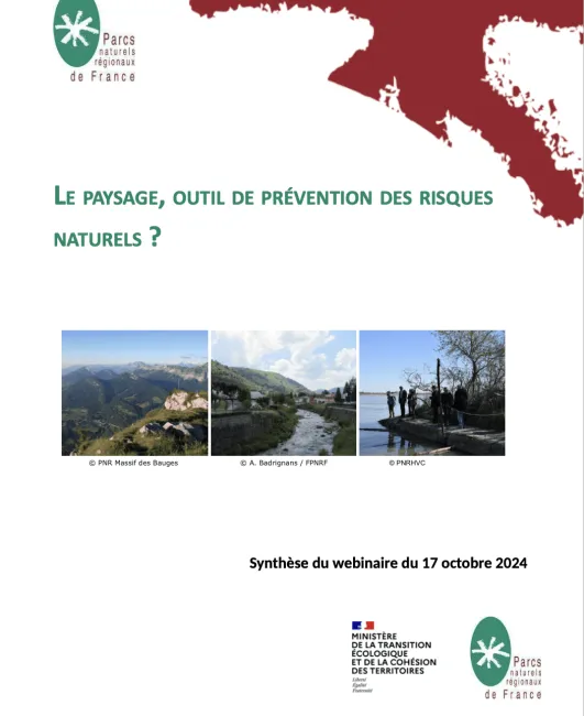 Page synthèse webinaire du 17 Oct 2024 Paysage et risque
