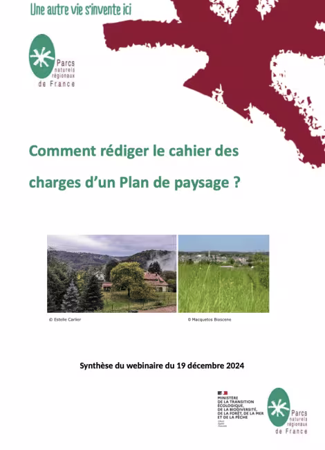 Synthèse du webinaire du 19 décembre 2024 sur Comment élaborer le cahier des charges d'un plan de paysage 