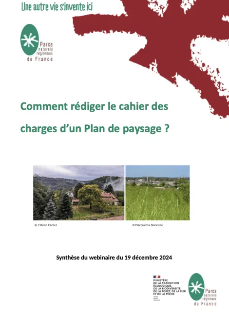 Synthèse du webinaire du 19 décembre 2024 sur Comment élaborer le cahier des charges d'un plan de paysage 
