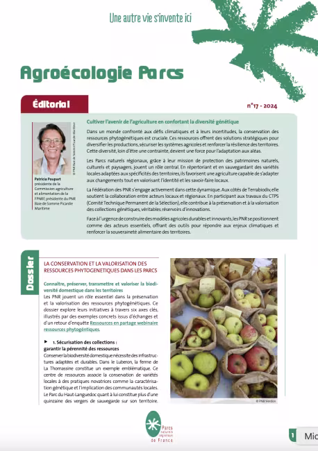 Lettre AgroEcologie Parcs numéro 17 - Ressources phylogénétiques
