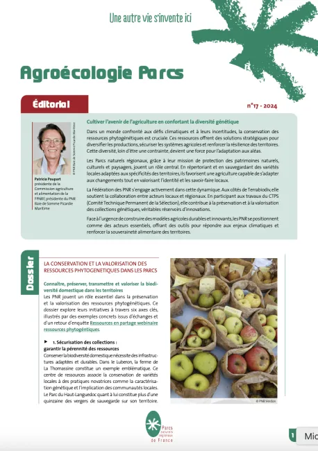 Lettre AgroEcologie Parcs numéro 17 - Ressources phylogénétiques