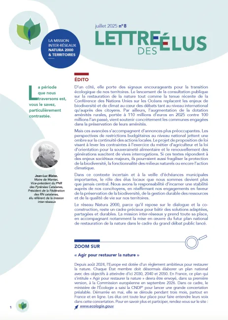 Lettre des élus Natura 2000 n°8