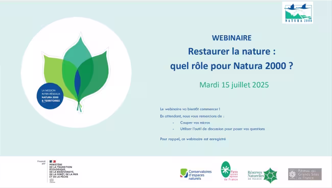 Restaurer la nature : quel rôle pour Natura 2000 ?_support présentation webinaire