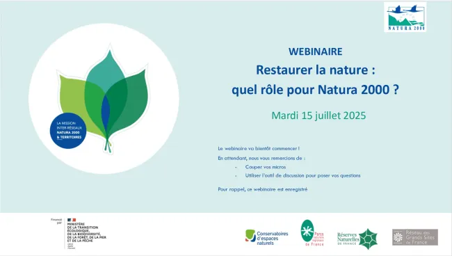 Restaurer la nature : quel rôle pour Natura 2000 ?_support présentation webinaire