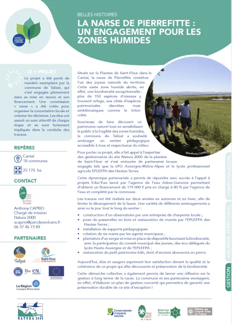 La narse de Pierrefitte :  un engagement pour les zones humides