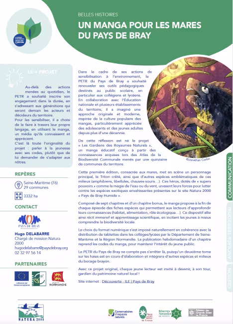Un manga pour les mares du Pays de Bray