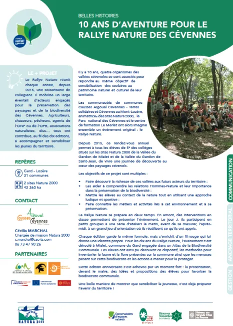 10 ans d’aventure pour le Rallye Nature des Cévennes
