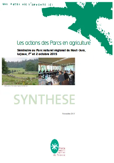 Synthèse séminaire agriculture 2015 dans le Haut-Jura 