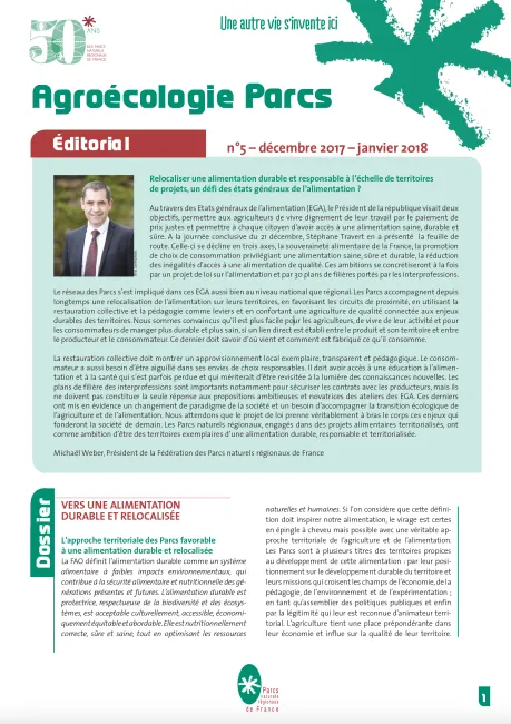 Lettre agro-écologie Parcs n°5 - janvier 2018