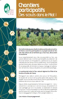 CHANTIERS PARTICIPATIFS - DES SCOUTS DANS LE PILAT !