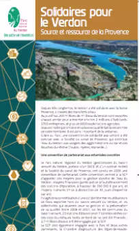 SOLIDAIRES POUR LE VERDON - SOURCE ET RESSOURCE DE LA PROVENCE