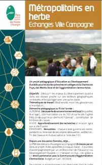 METROPOLITAINS EN HERBE - ECHANGES VILLE CAMPAGNE