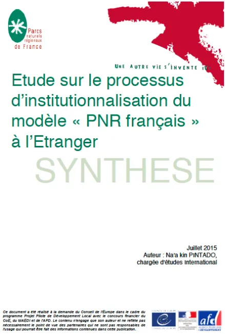  Institutionnalisation du modèle "Parc naturel régional" à l'étranger