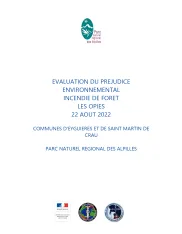 Evaluation du préjudice environnemental d'un feu de forêt dans le PNR des Alpilles en 2022