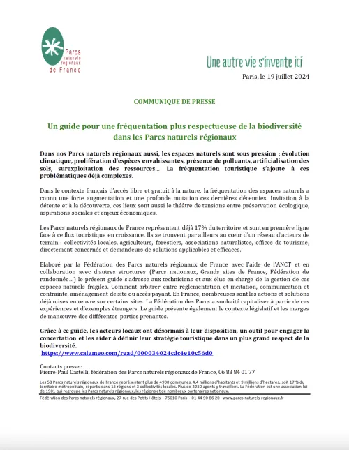 Guide frésuentation touristique CP