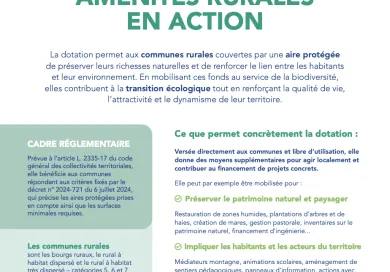 Dotation aménités rurales 2026