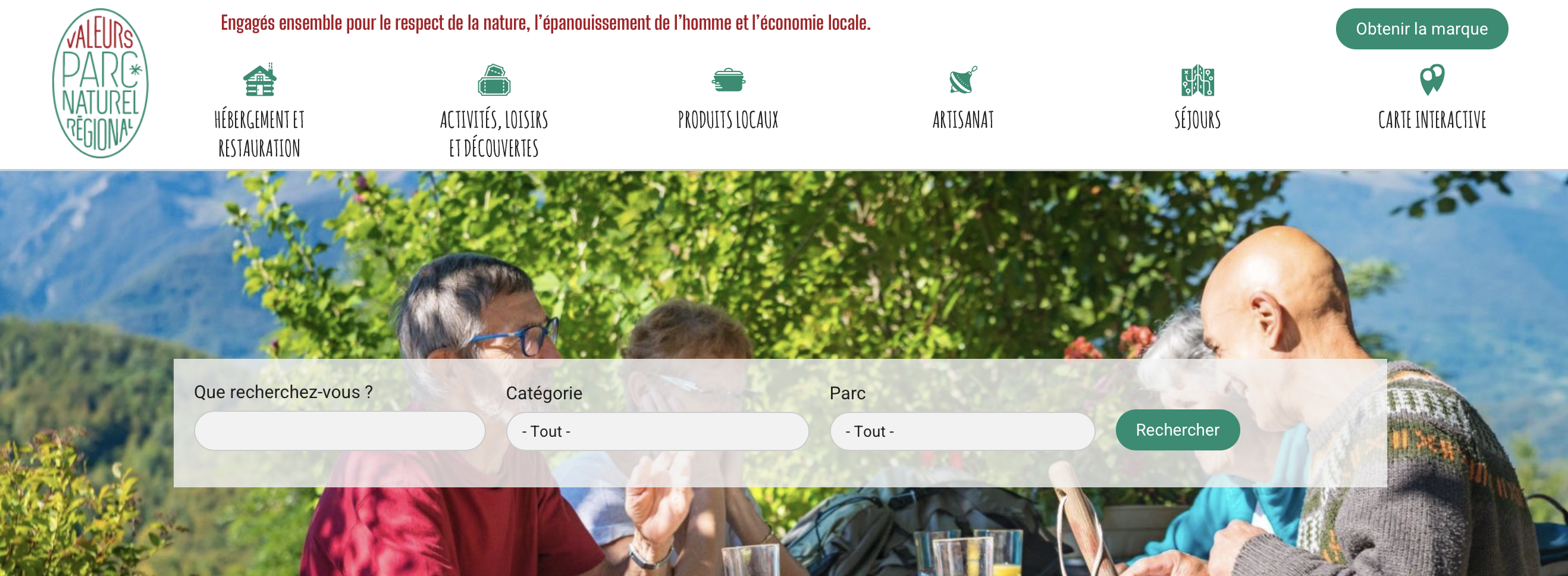 Visuel page d'accueil Valeurs Parc