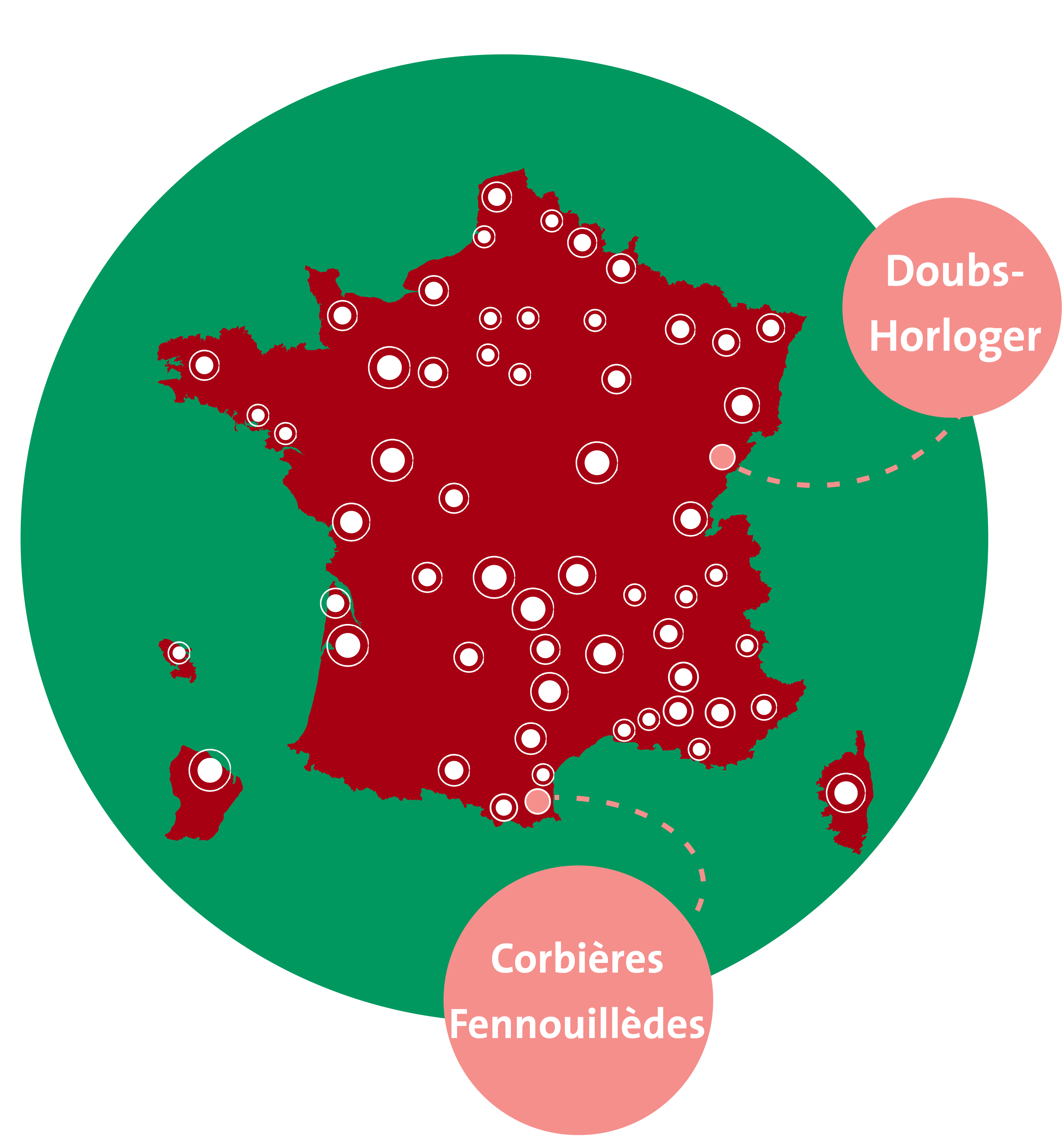 Carte simplifié Doubs-Horloger Corbières-Fenouillèdes