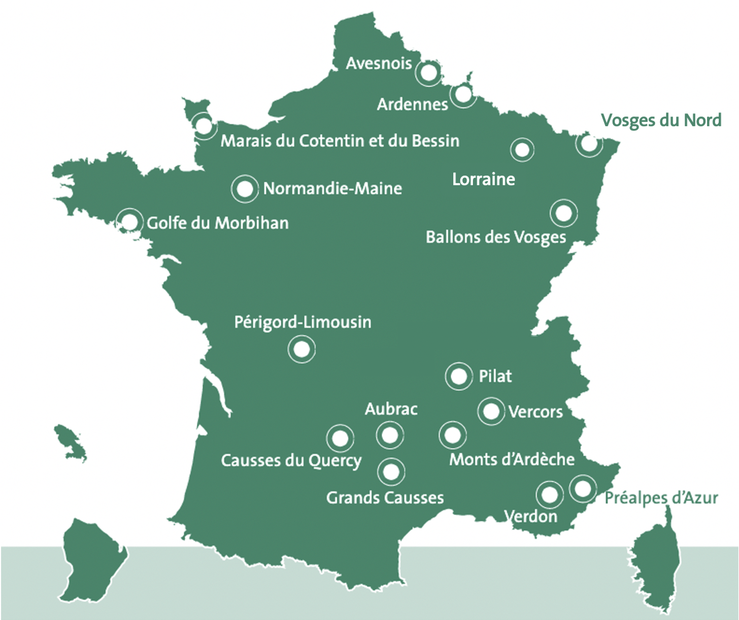 Carte des Parcs animateurs