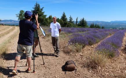 Tournage de la série avec France TV dans le Parc du Luberon