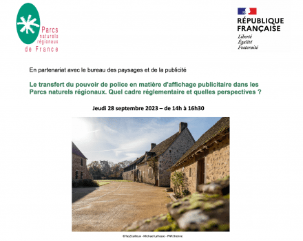 Webinaire affichage publicitaire dans les Parcs