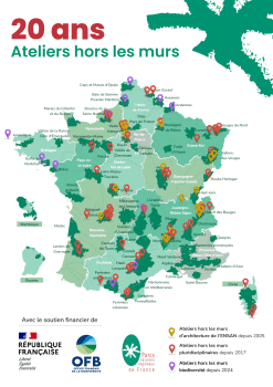 Carte des 20 ans d'Ateliers hors les murs