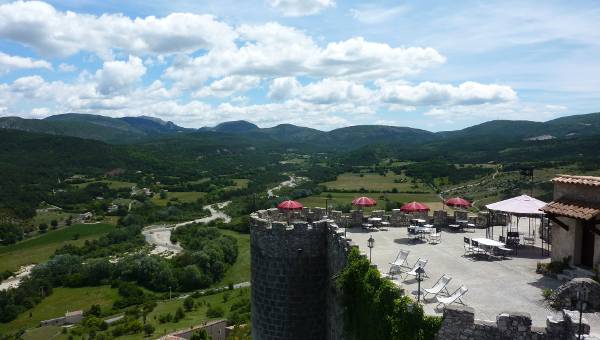 Chateau de Trigance - terrasse