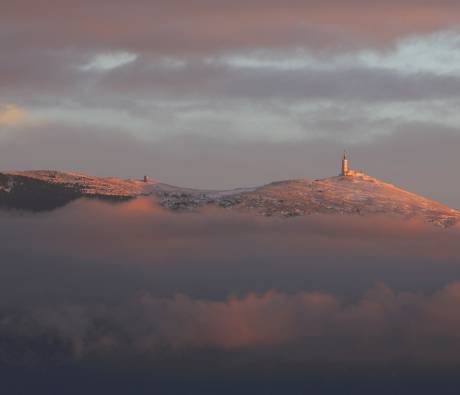 Sommet Ventoux , face nord - Hiver