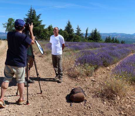 Tournage de la série avec France TV dans le Parc du Luberon