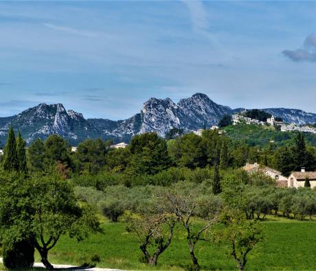 Vue emblématique du PNR des Alpilles