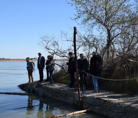 Visite de Michaël Weber et Eric Brua dans le Parc naturel régional de Camargue avec le Président du Parc, Patrick de Carolis