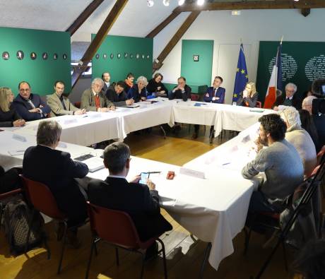 Venue de la secrétaire d'Etat Bérangère Couillard au Parc de la Brenne le 2 février 2023